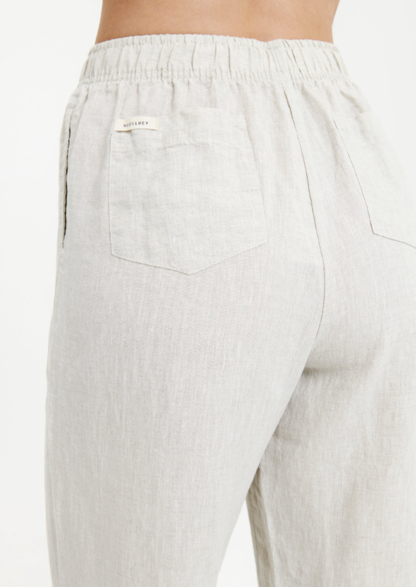 Lounge Linen Pant / White