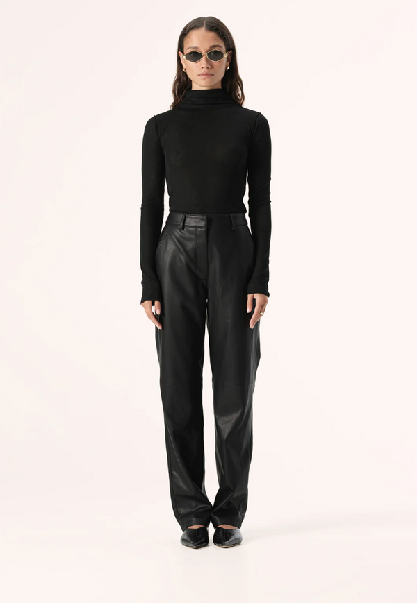 Bri Pant Vegan Leather / Black