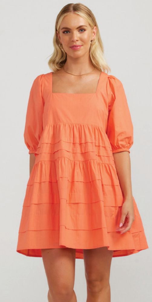 Roxanne Mini Dress / Coral