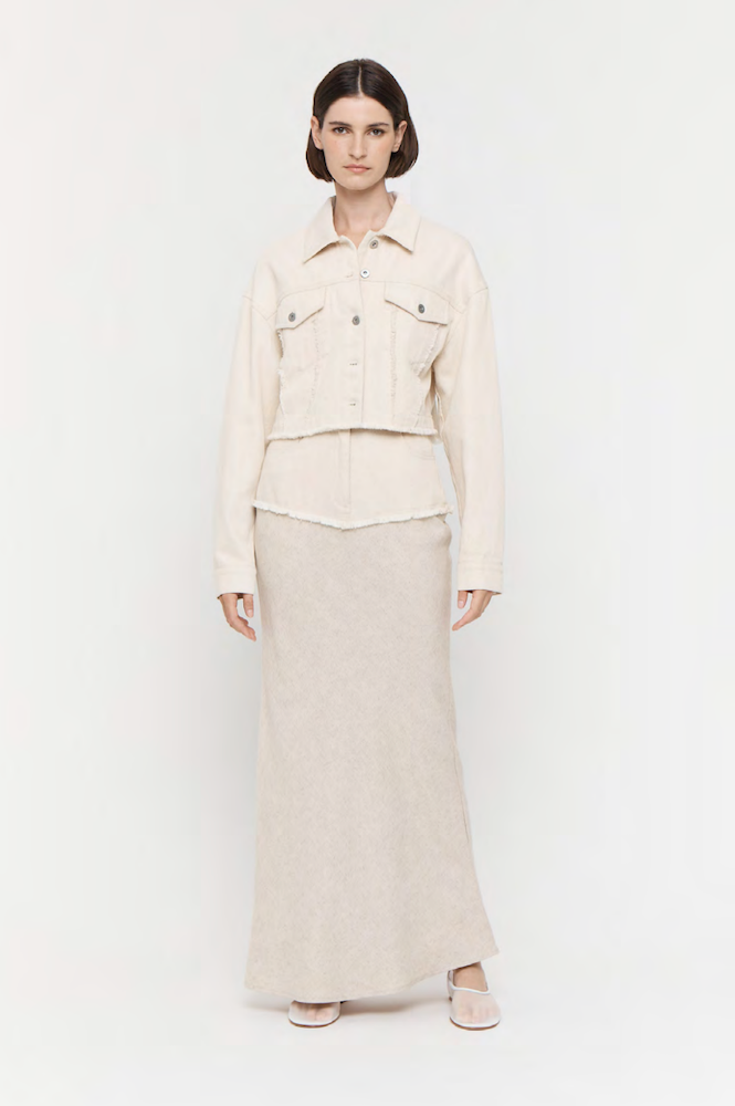 Cotton Linen Denim Jacket / Friend of Audrey