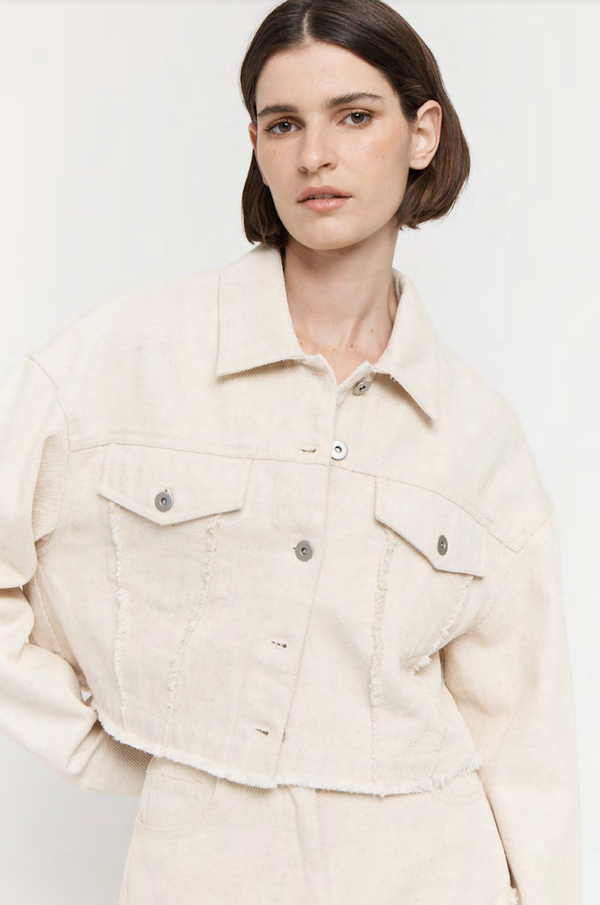 Cotton Linen Denim Jacket / Friend of Audrey
