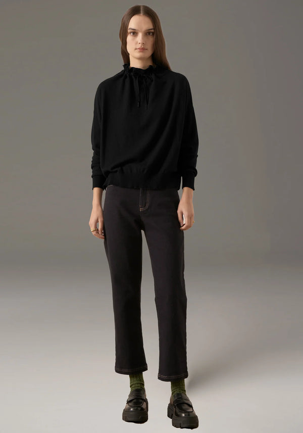 Harper Straight Leg Crop Jean / Ink Black