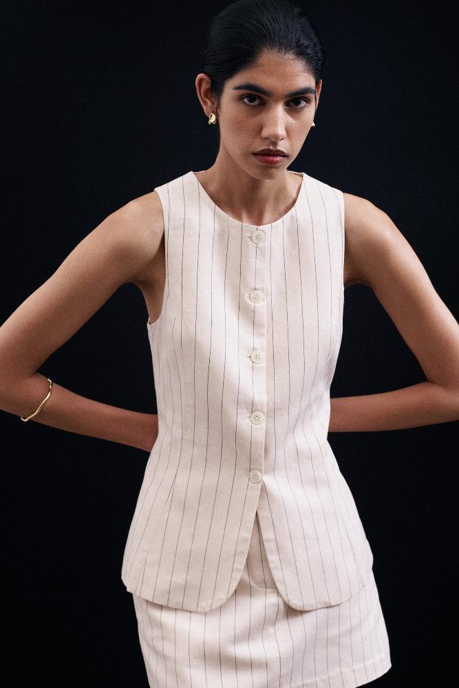 Irving Pinstripe Vest