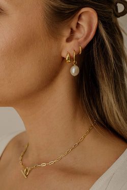 Jean Baroque Drop Hoop Earrings