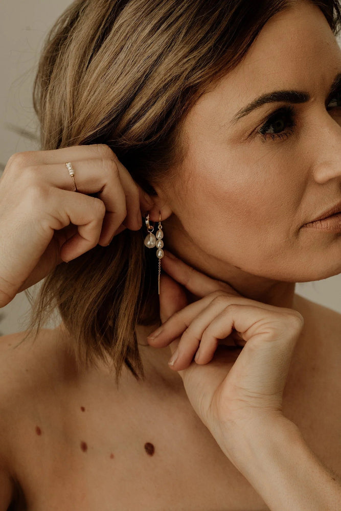 Jean Baroque Drop Hoop Earrings