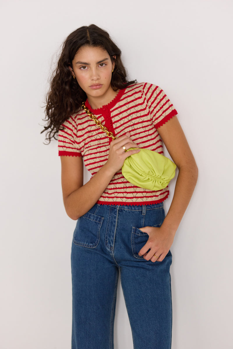 Chloe Stripe Knit Tee