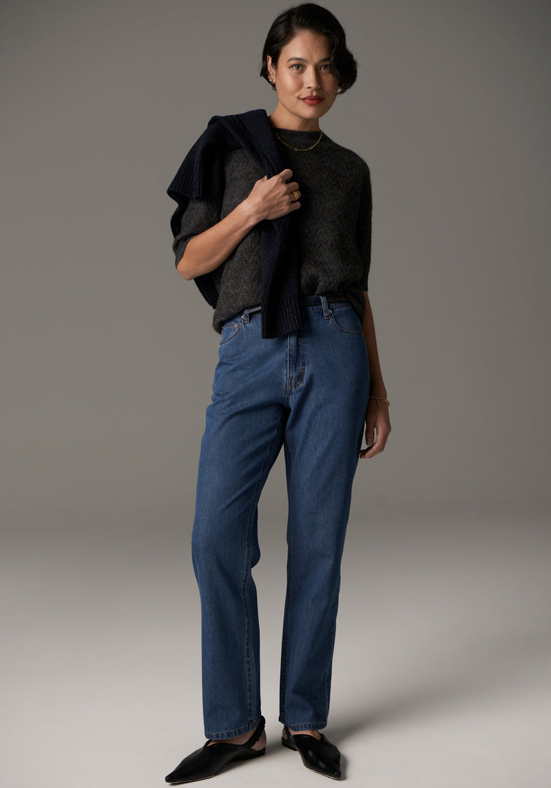 Harper Straight Leg Crop Jean / Denim
