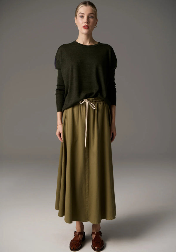 Bennet Drape Back Knit / Ink Khaki