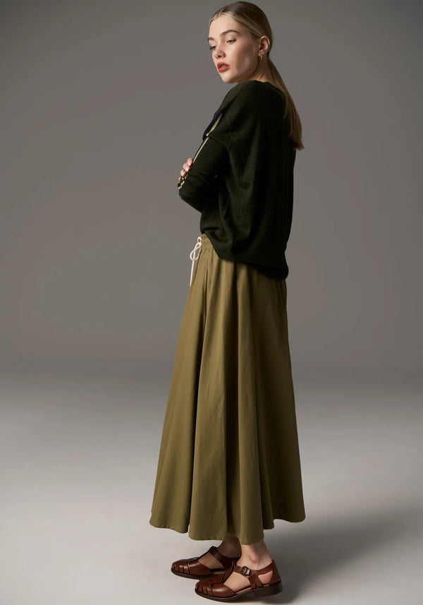 Bennet Drape Back Knit / Ink Khaki