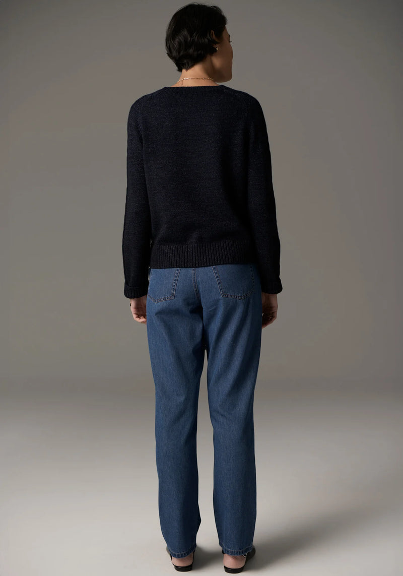 Bennet Cable Knit Lurex / Ink