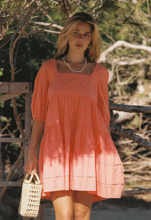 Roxanne Mini Dress / Coral
