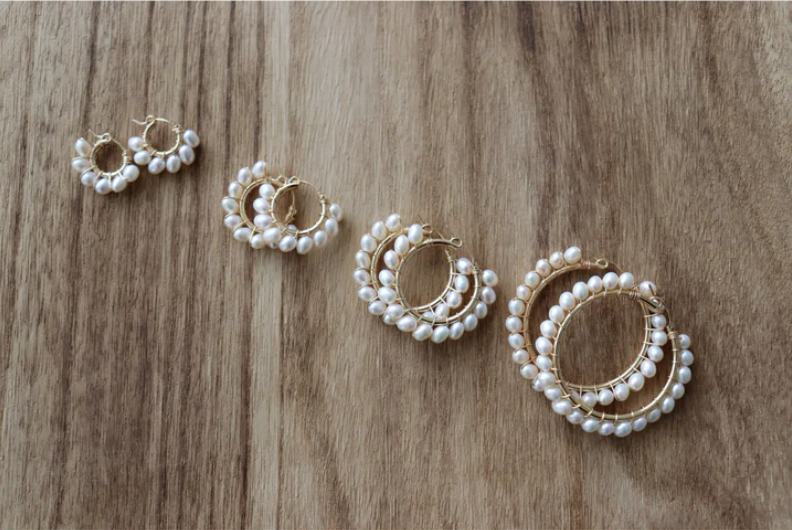 Sailor Rice Pearl Hoop